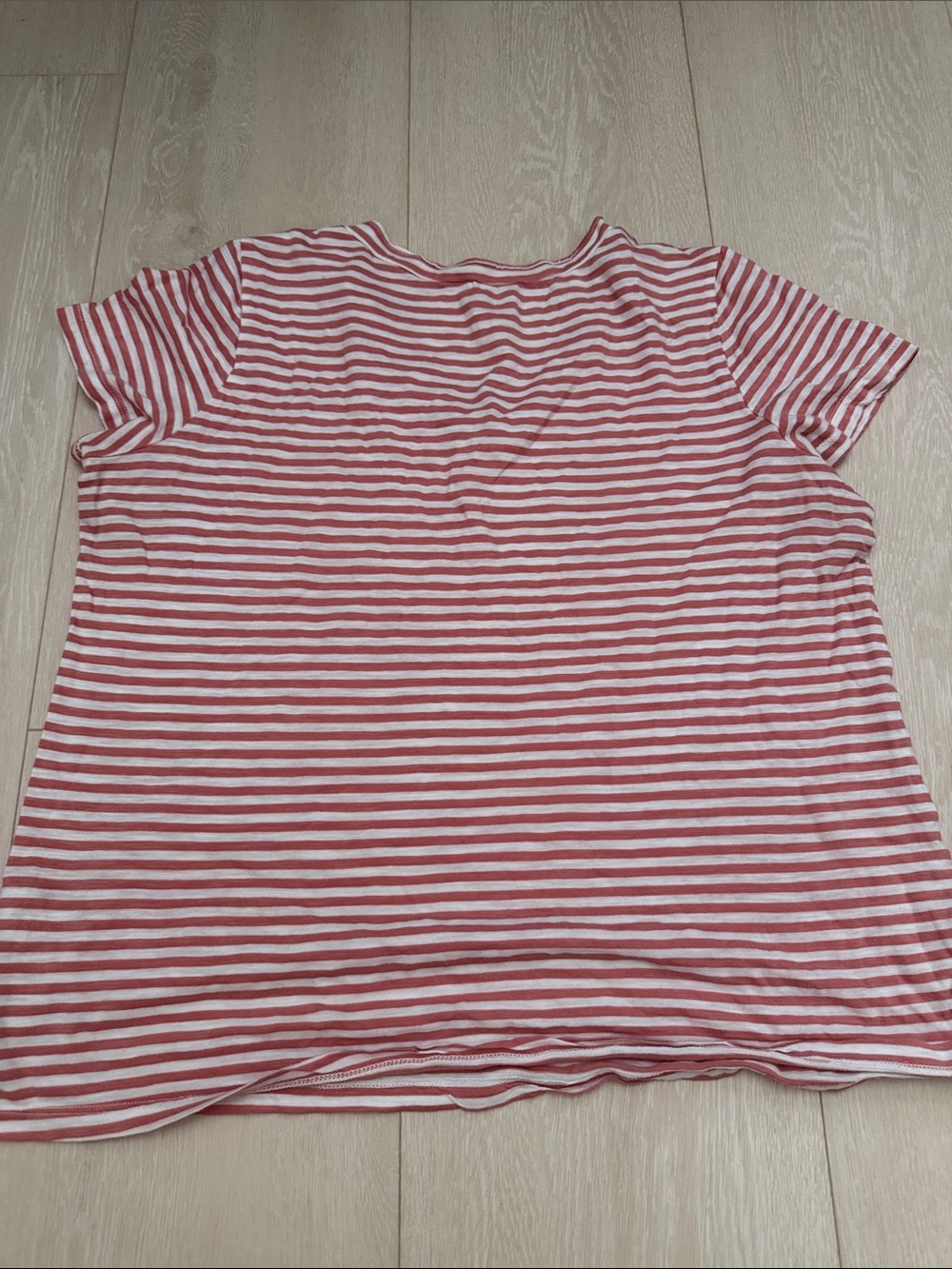 ✨Caslon Pink & White Striped V-Neck Short Sleeve Tee - Picture 8 of 8